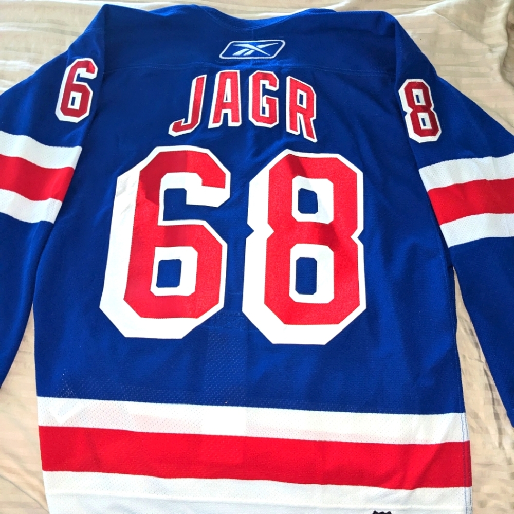 Reebok New York Rangers Jaromir Jagr #68 Authentic On Ice Game Jersey 46